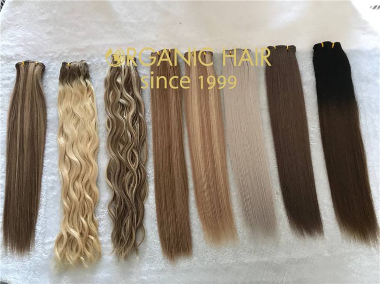 Real human hair extensions for sale handtied weft C63